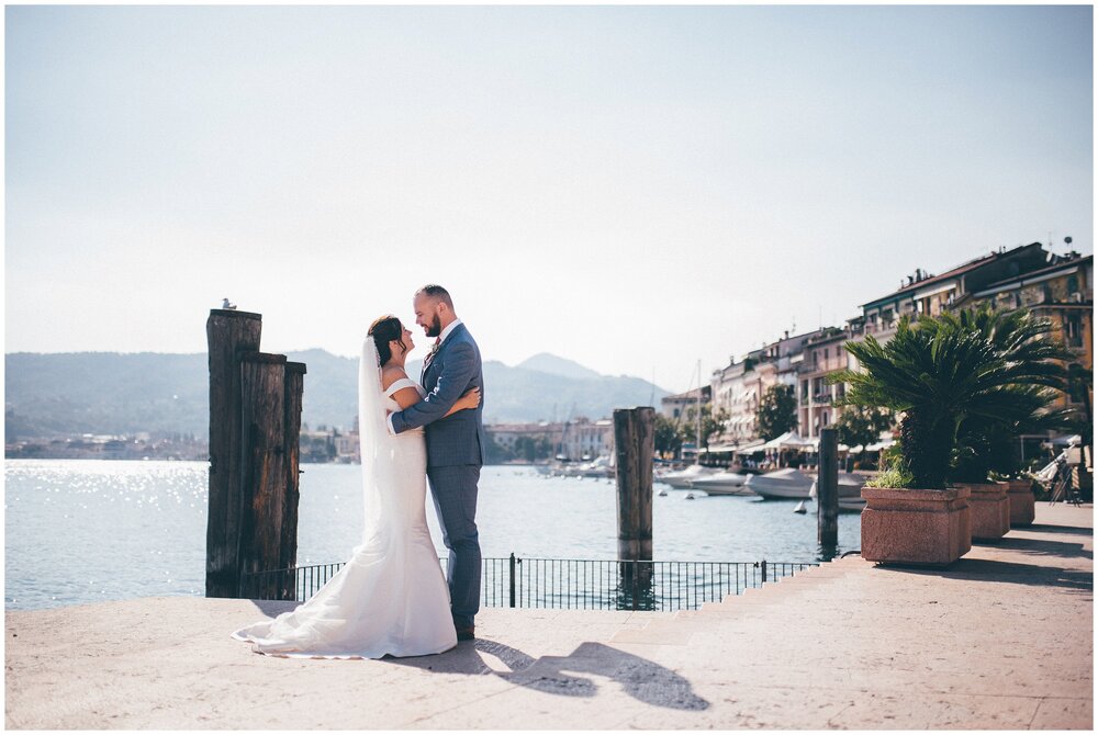 Lakeside wedding photography in Salo, Lake Garda.