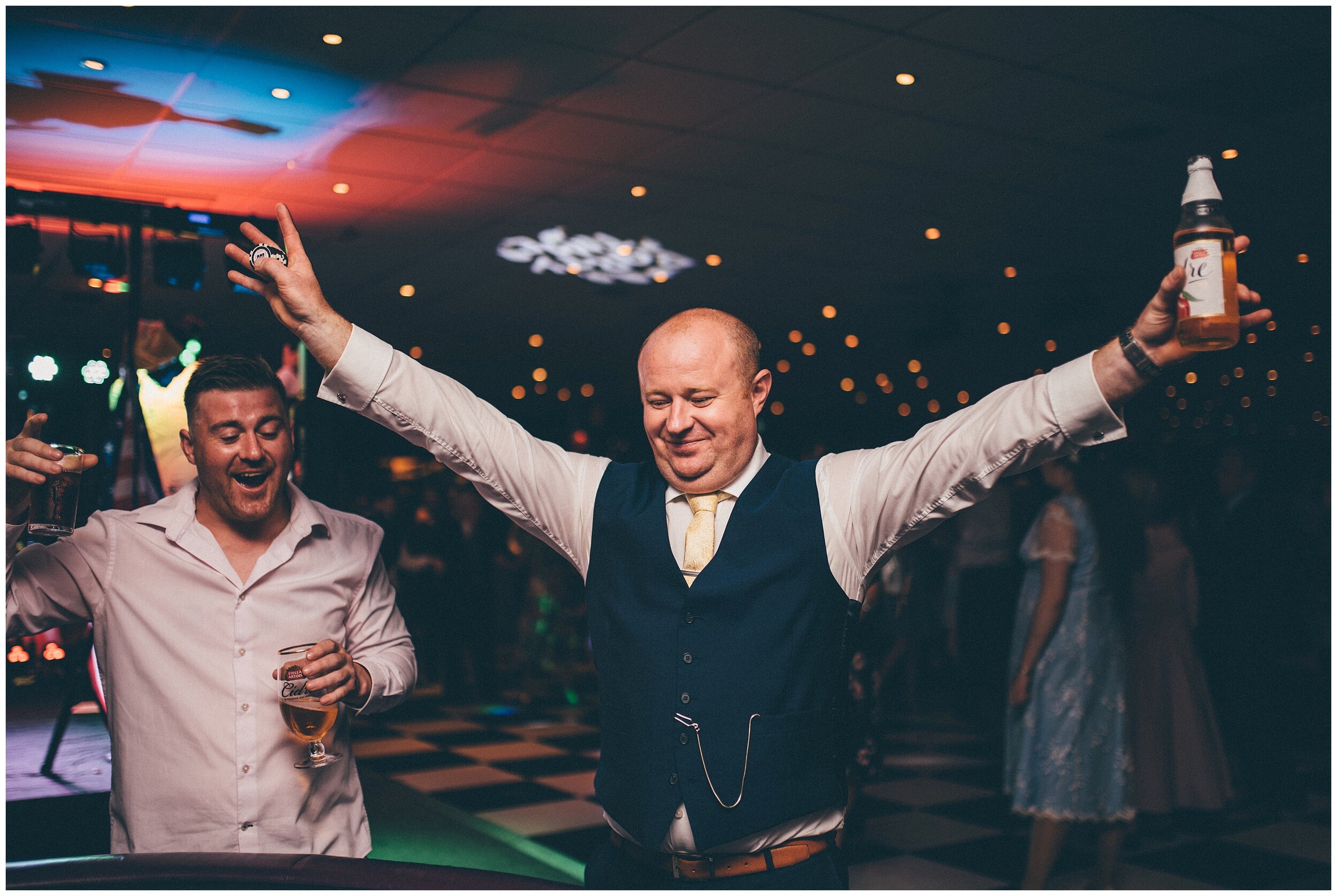 Groom gambles at his Las Vegas wedding in Chester.