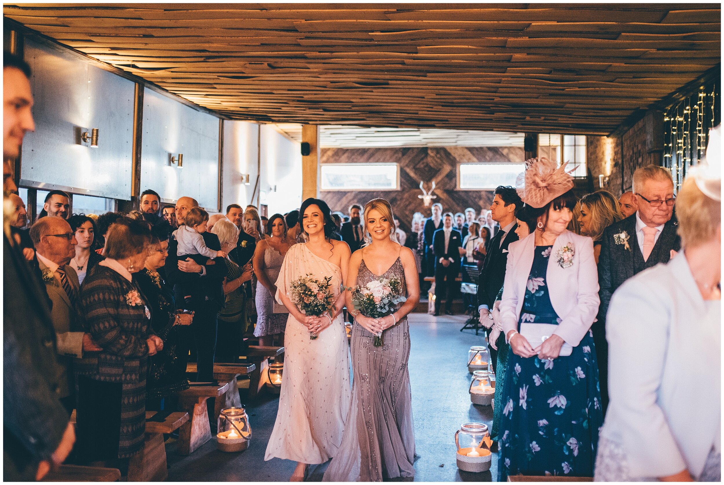 Wedding ceremony at Owen House Barn.