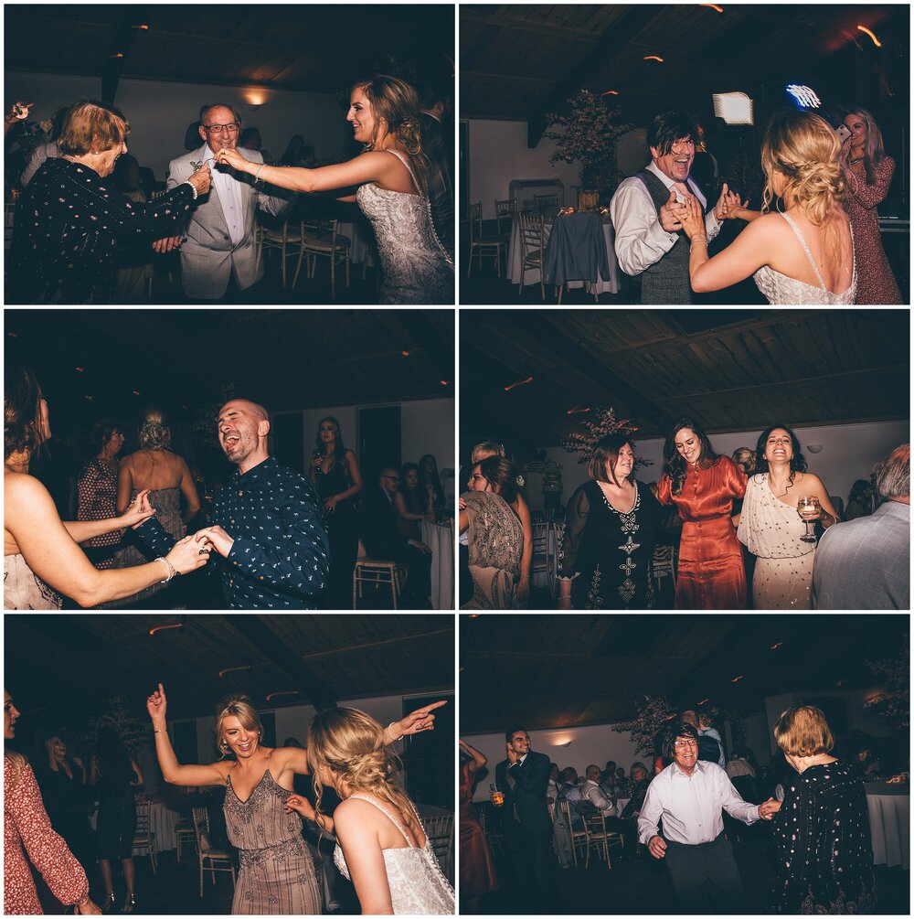 Wedding party at Owen House wedding Barn in Mobberly, Cheshire.