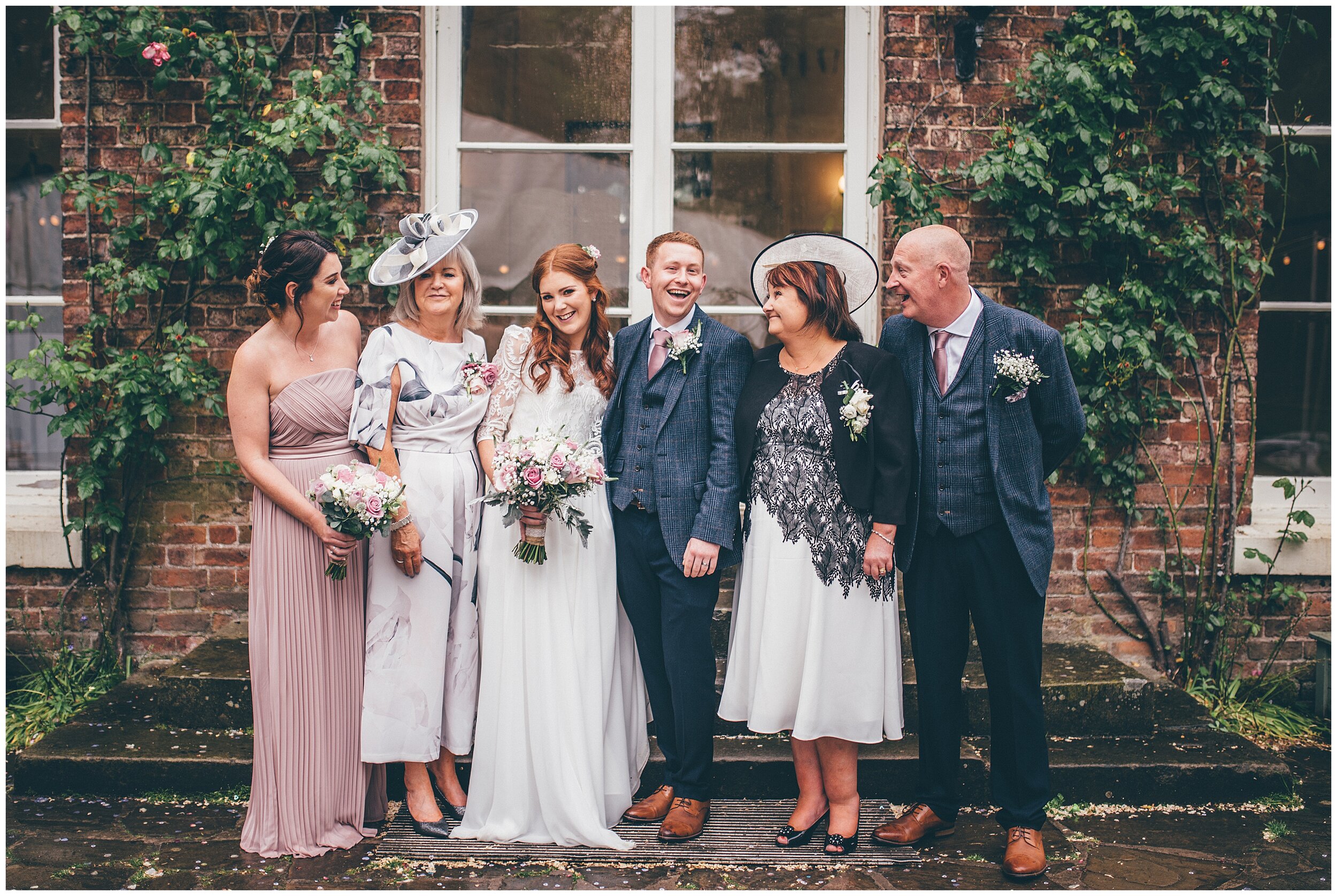 Beautiful family photograph at Cheshire wedding venue.