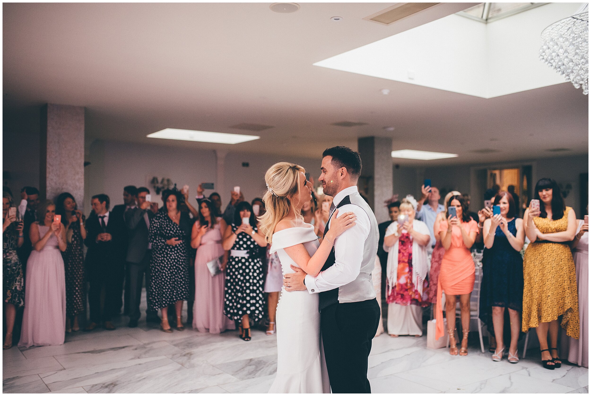 Bride and groom have their first dance at Lemore Manor.