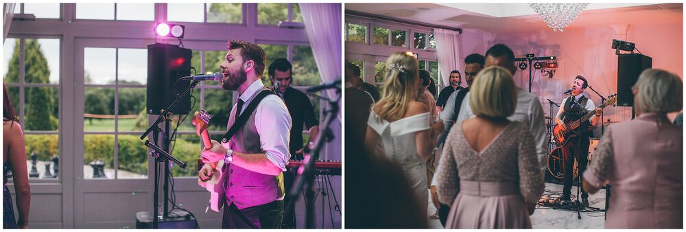 Wedding guests have a party and celebrate at Lemore Manor.
