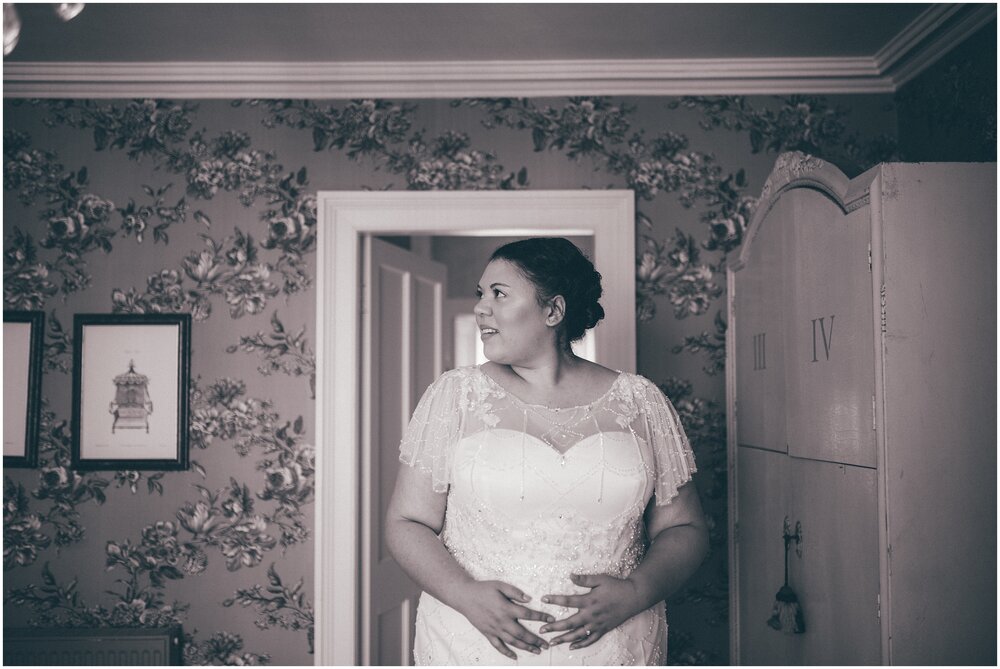 Beautiful bride ready for her Scottish elopement wedding.