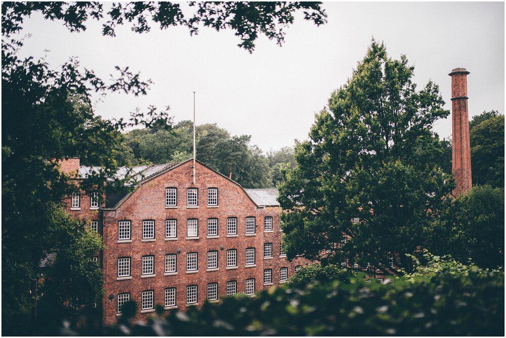 The outside of Quarry Bank Mill before the Cheshire wedding.