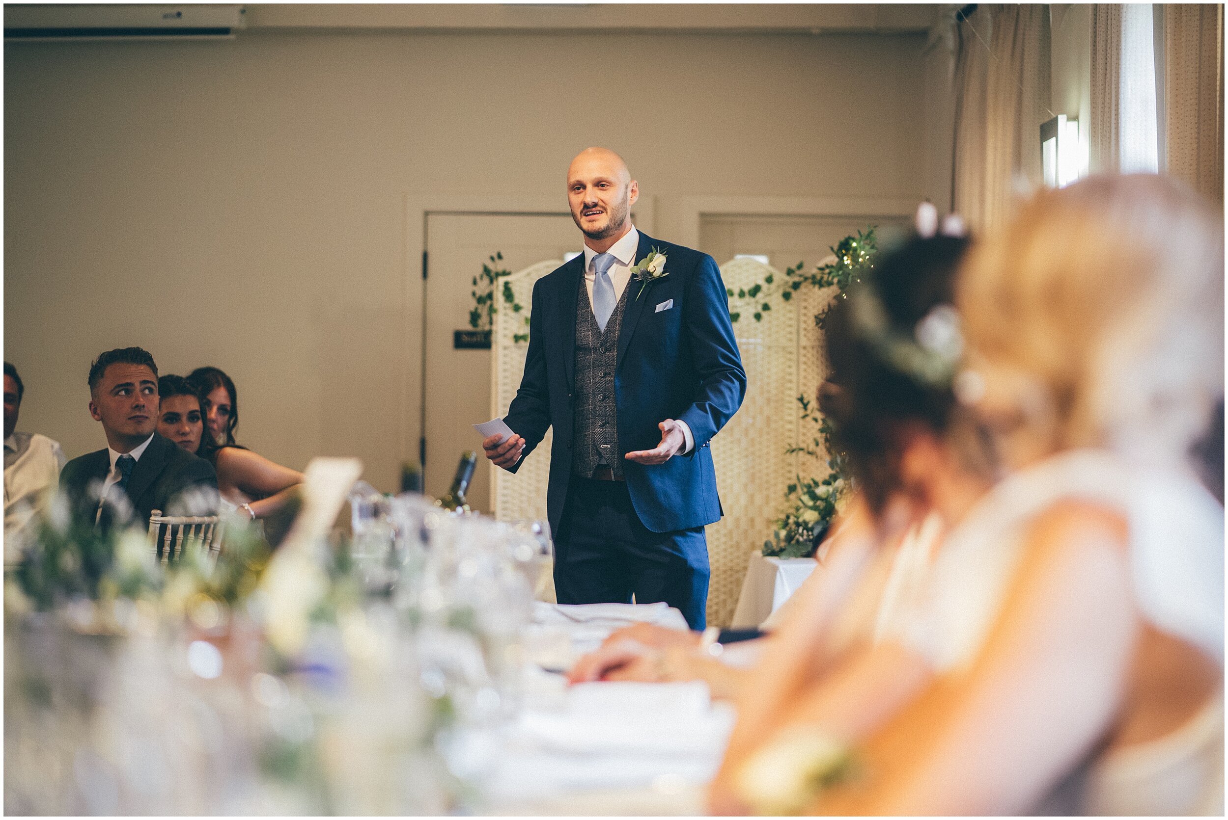Best Man speech at Quarry Bank Mill wedding in Cheshire near to Manchester.