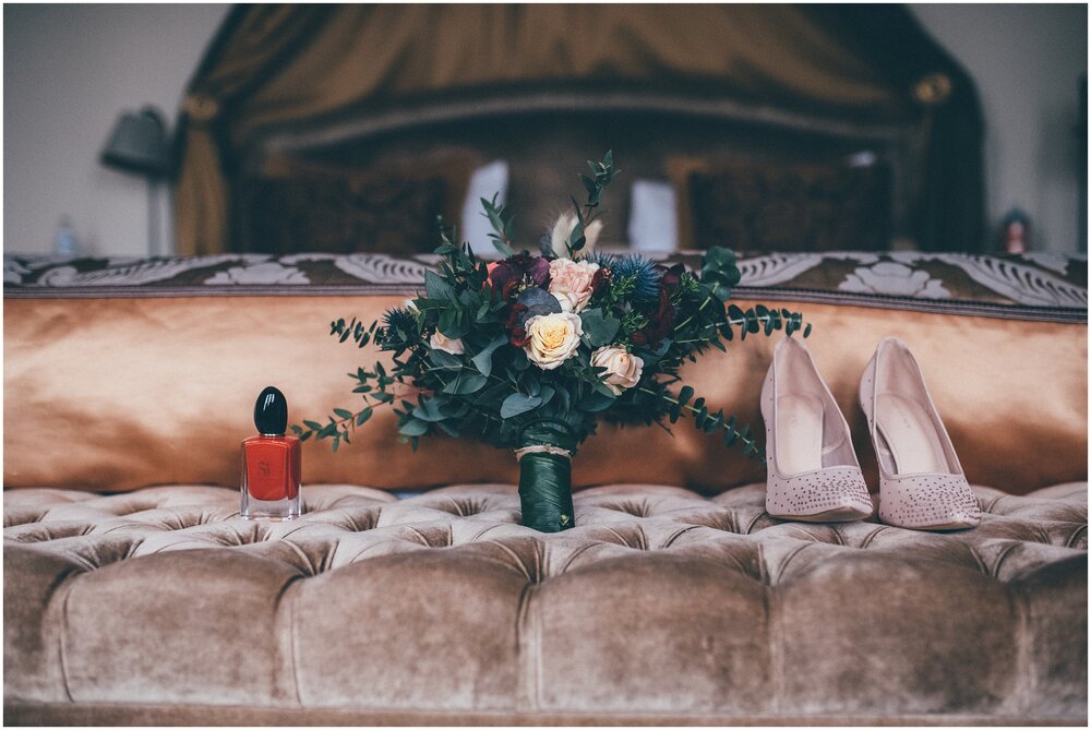 Bridal details at Chateau D'Urspelt in Luxembourg.