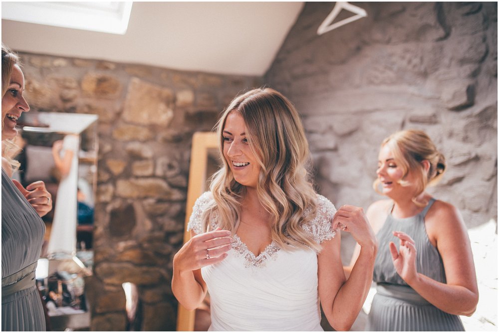 Beautiful bride at Tower Hill Barns in North Wales