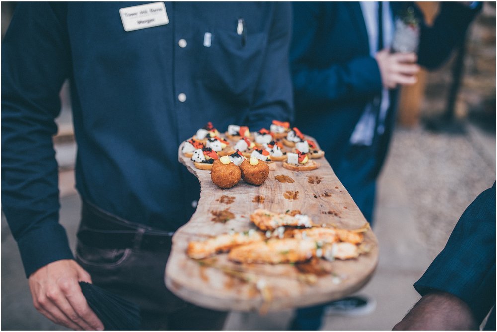 Canapes at Tower Hill Barns in North Wales