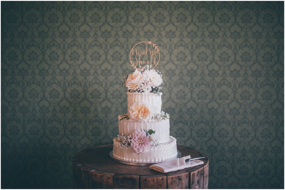 Wedding cake at Tower Hill Barns in North Wales