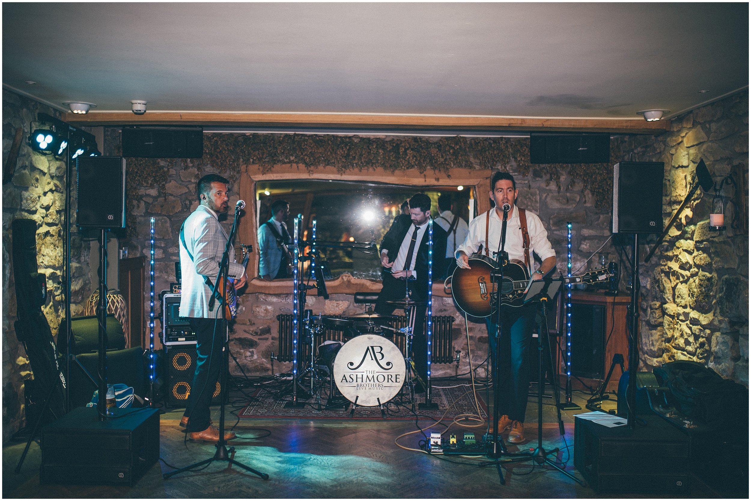 Band for wedding party at Tower Hill Barns in North Wales