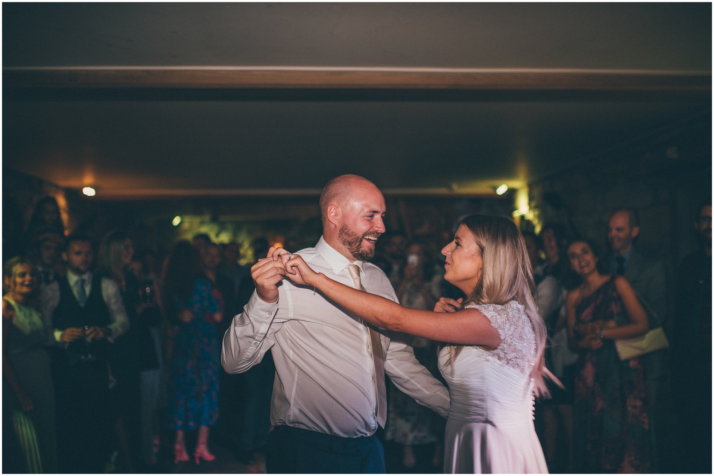 Bride and Groom have their First Dance at Tower Hill Barns in North Wales