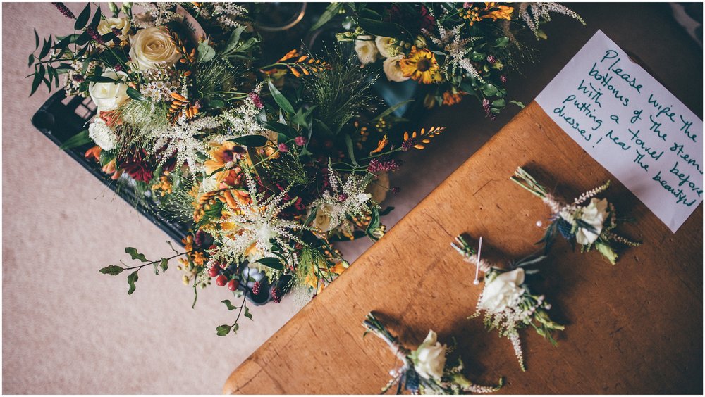 Buttonholes and Brides wedding bouquet by My Patchwork Flowers in Cheshire