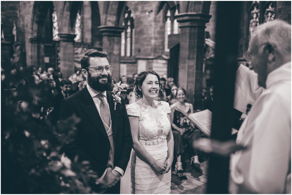 Bride and groom get married in Cheshire church