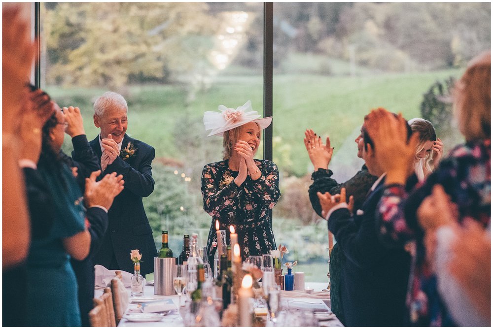 Guests celebrate at Tyn Dwr Hall wedding
