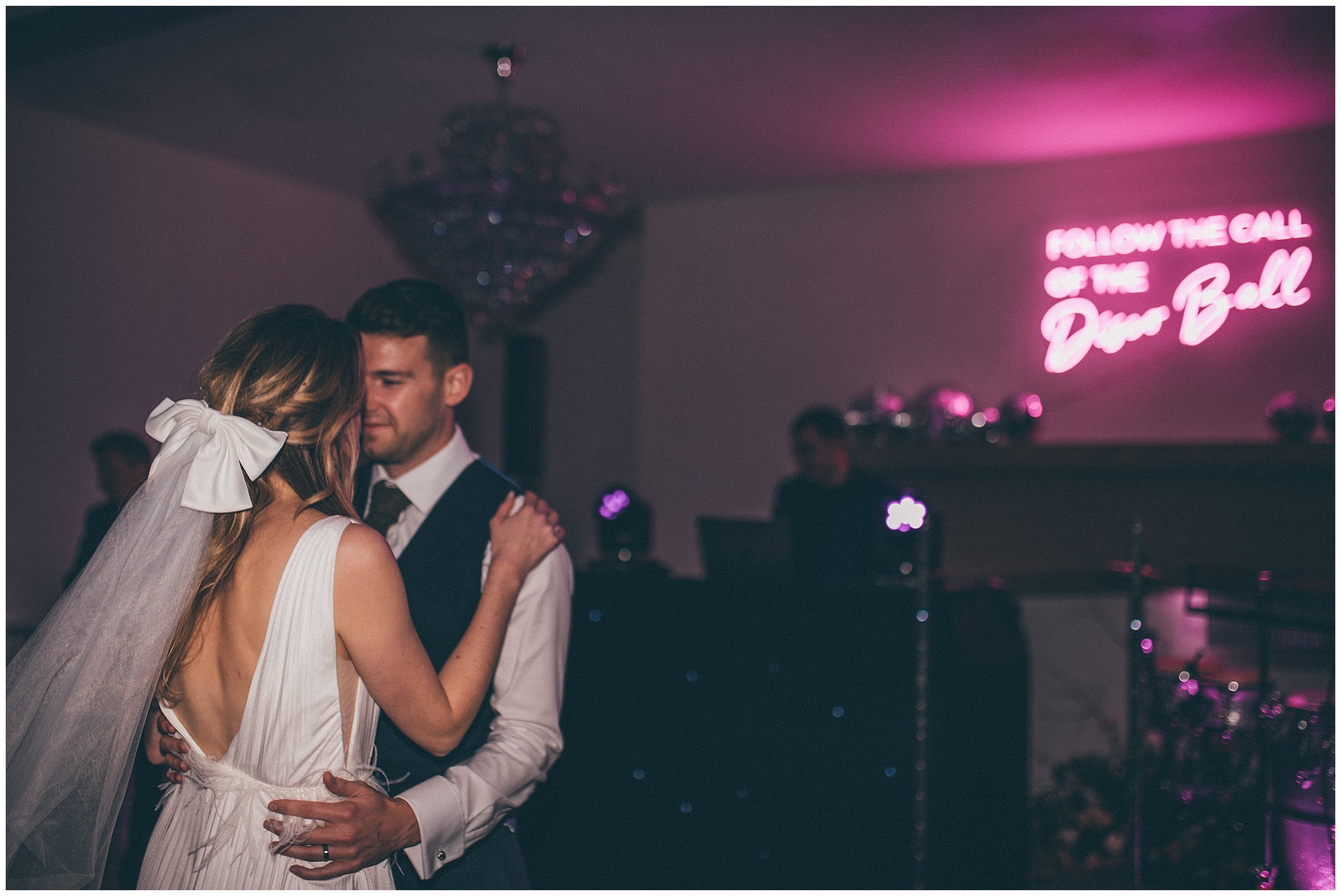 Bride and groom have their First Dance at Tyn Dwr Hall in Llangollen