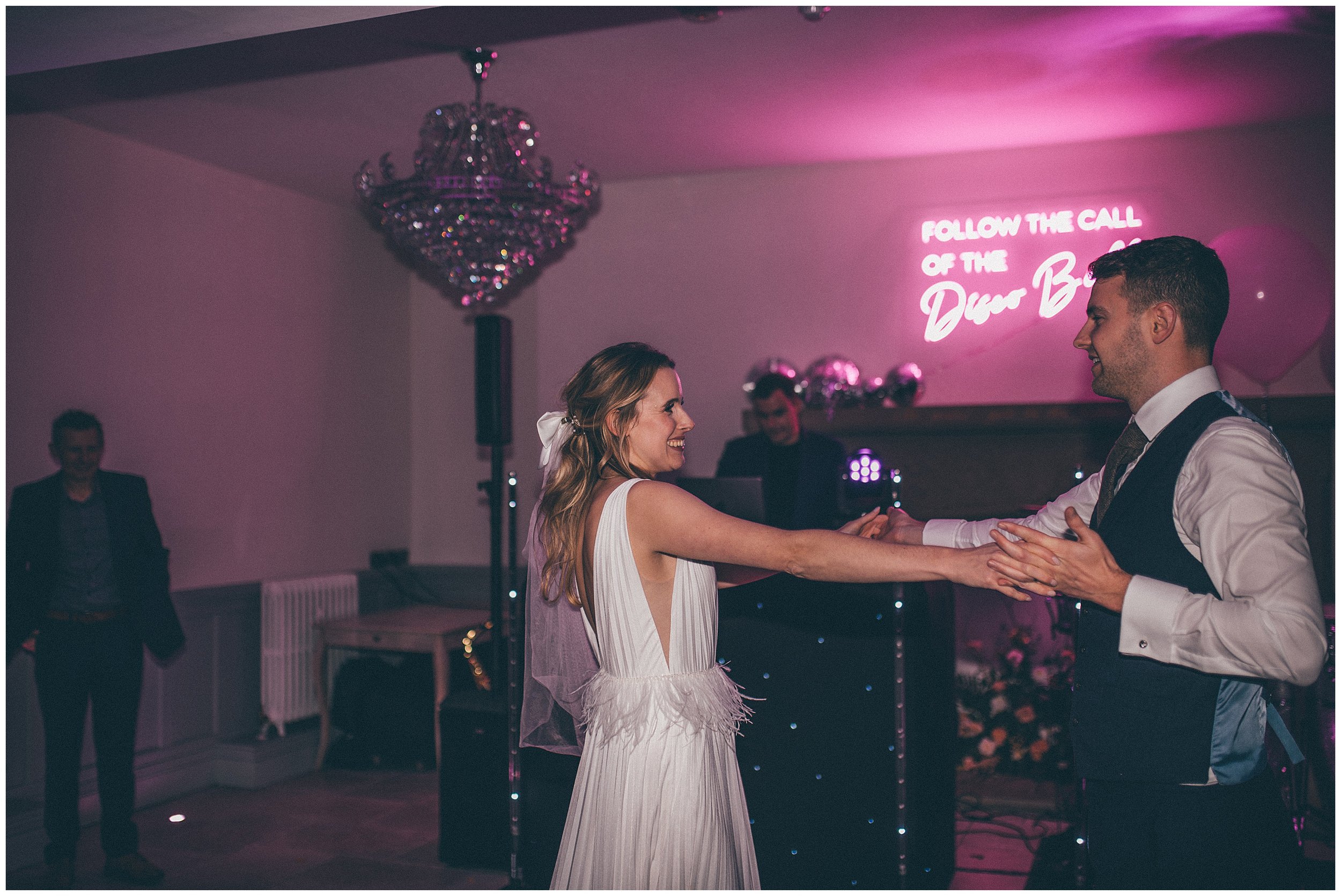 Bride and groom have their First Dance at Tyn Dwr Hall in Llangollen