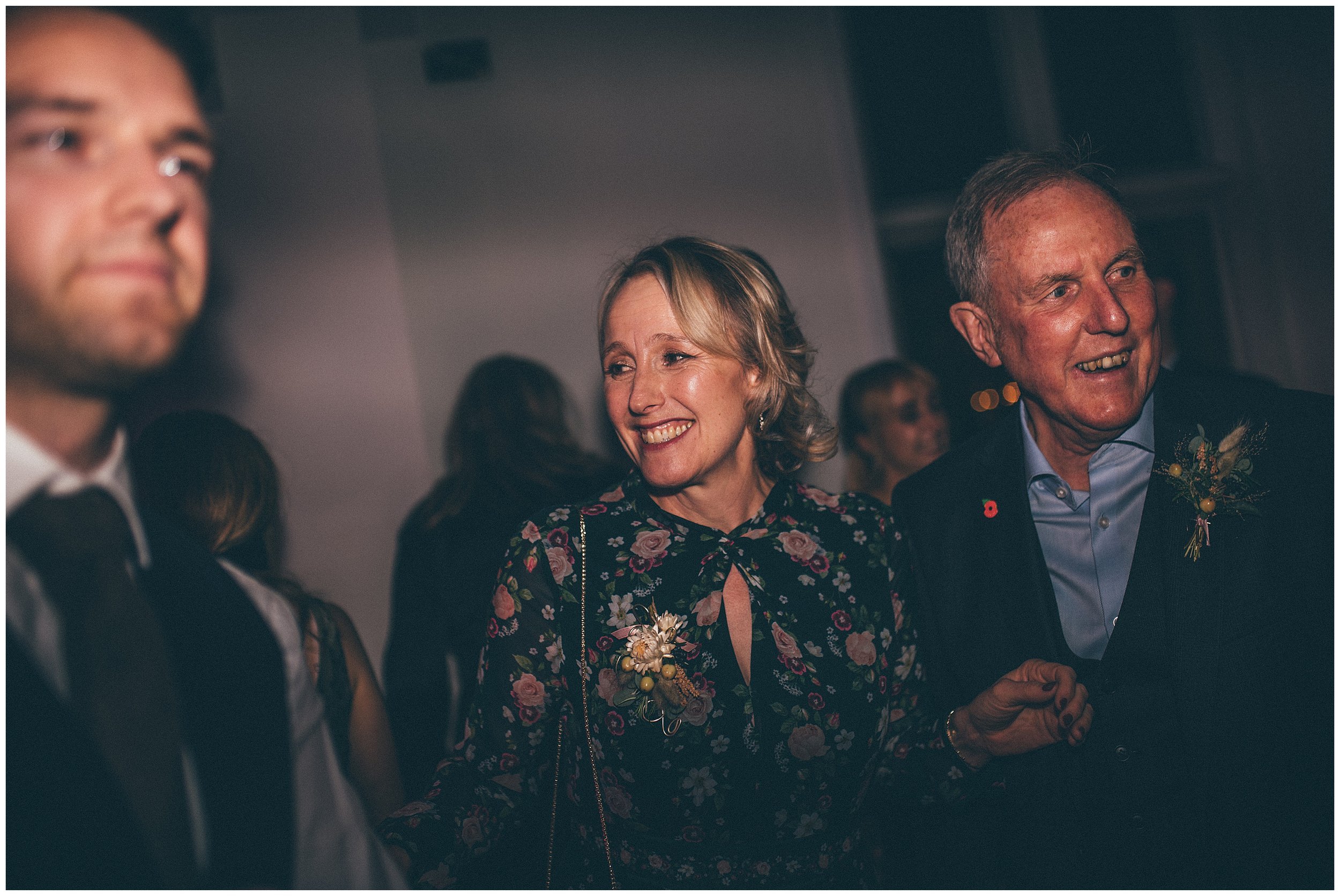 Wedding guests dance during the party at Tyn Dwr Hall