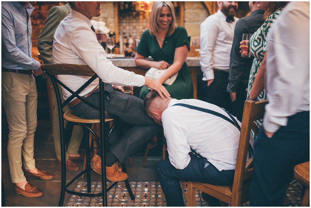 Drunk wedding guest falls asleep at Tower Hill Barns