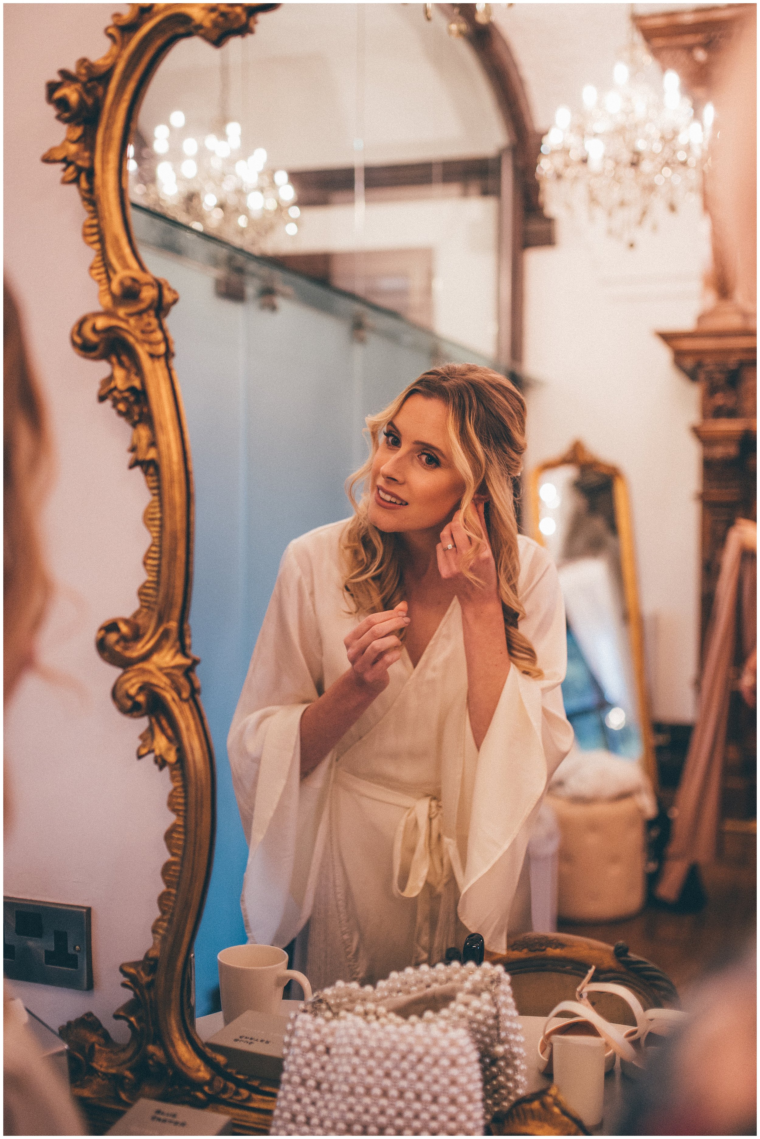 Tyn Dwr Hall bride at Wedding getting ready