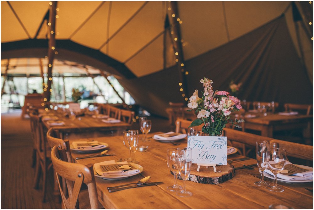 Decorate tipi at Skipbridge Country Wedding venue in Yorkshire