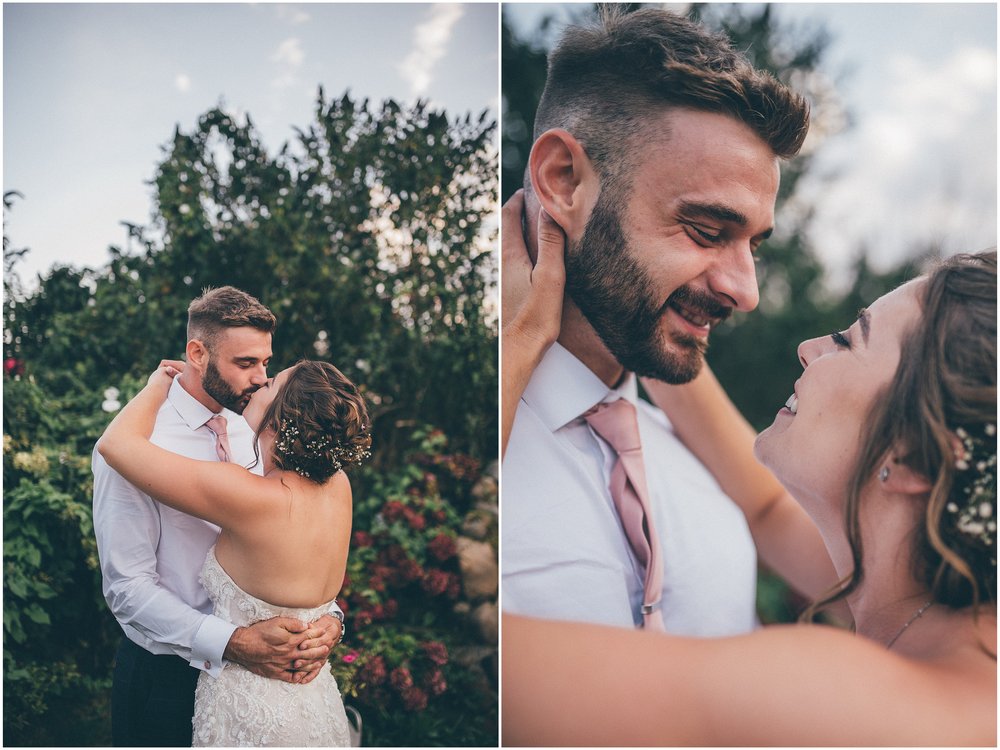 Bride and groom have their wedding photographs taken by Cheshire wedding photographer at Skipbridge Country wedding venue in Yorkshire