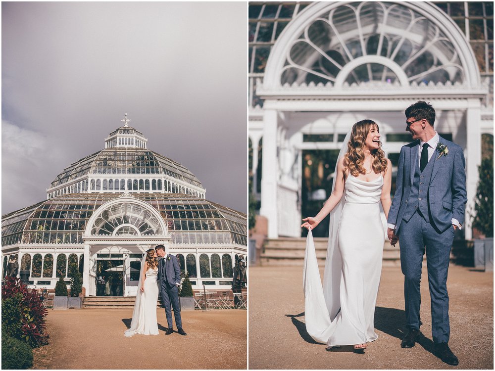 Cheshire, Liverpool and Manchester wedding photographer at Sefton Palm House summer wedding in Liverpool.