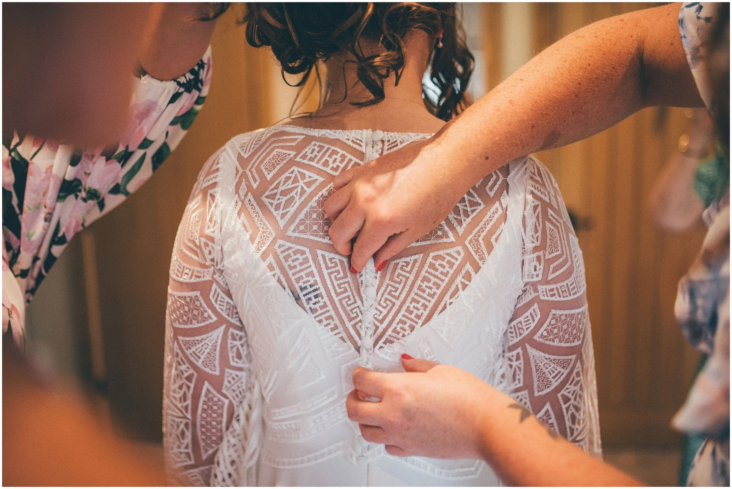 Lucy Can't Dance Pulp Fiction wedding dress in pink