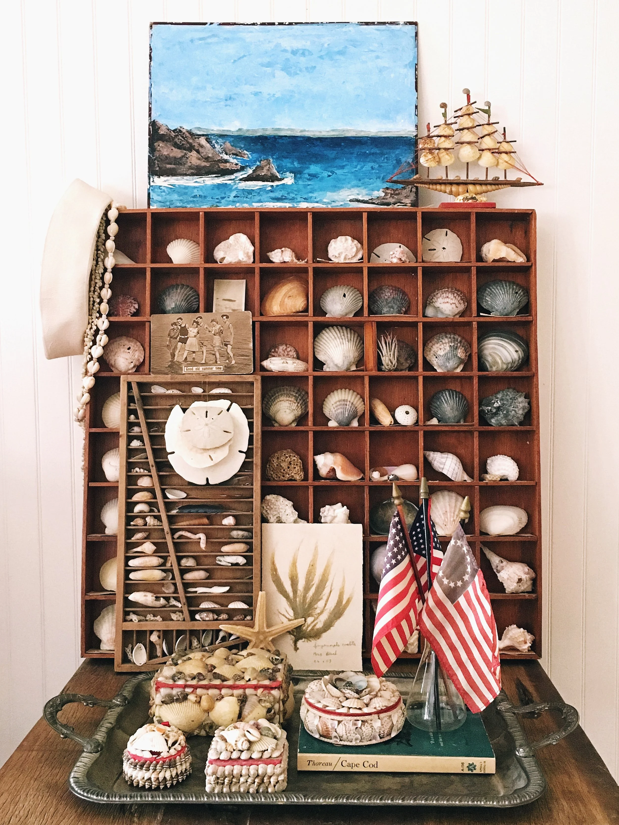 Vintage Seashell Styling, Gifts from The Sea