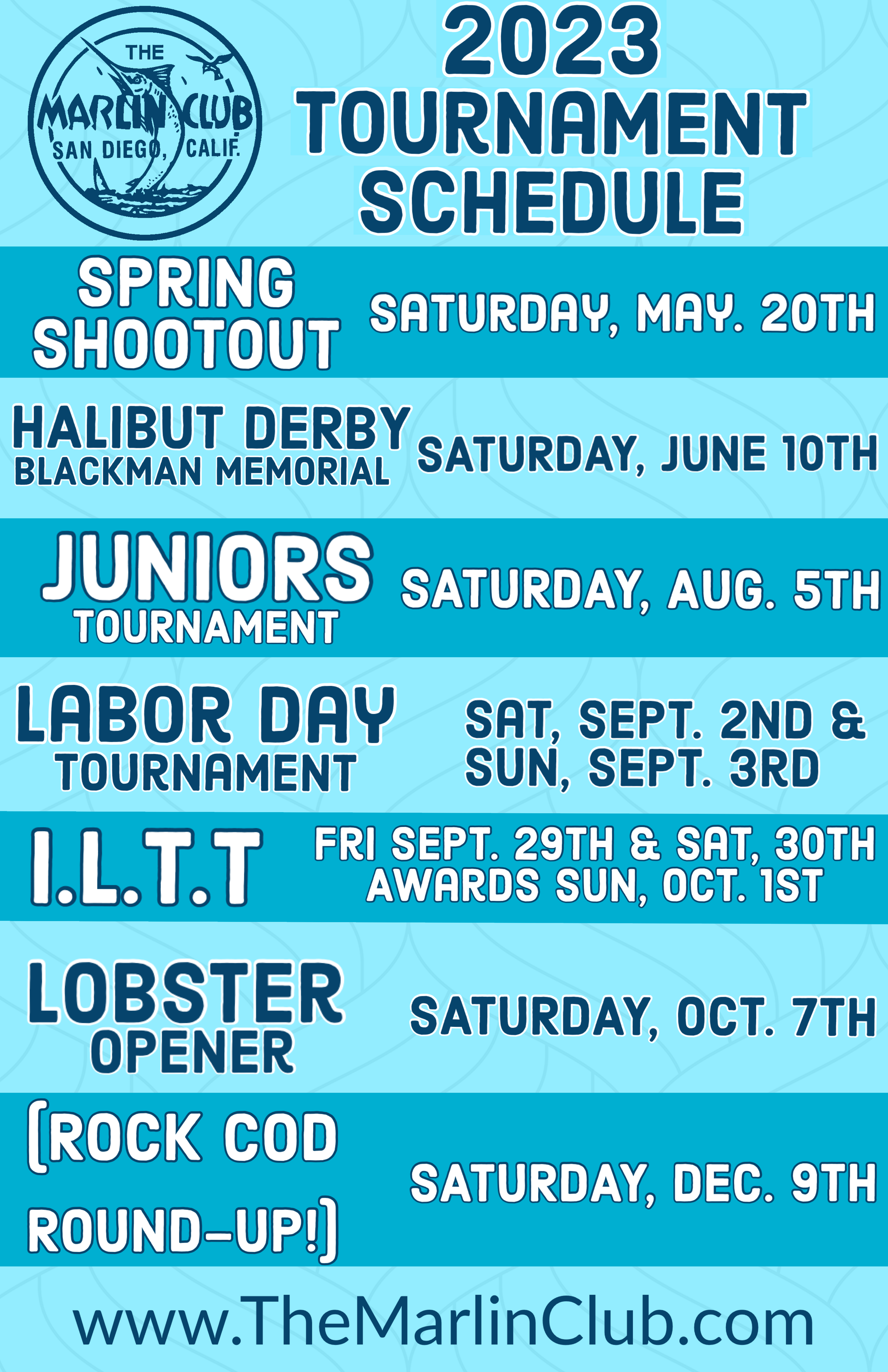 Official Tournament Schedule
