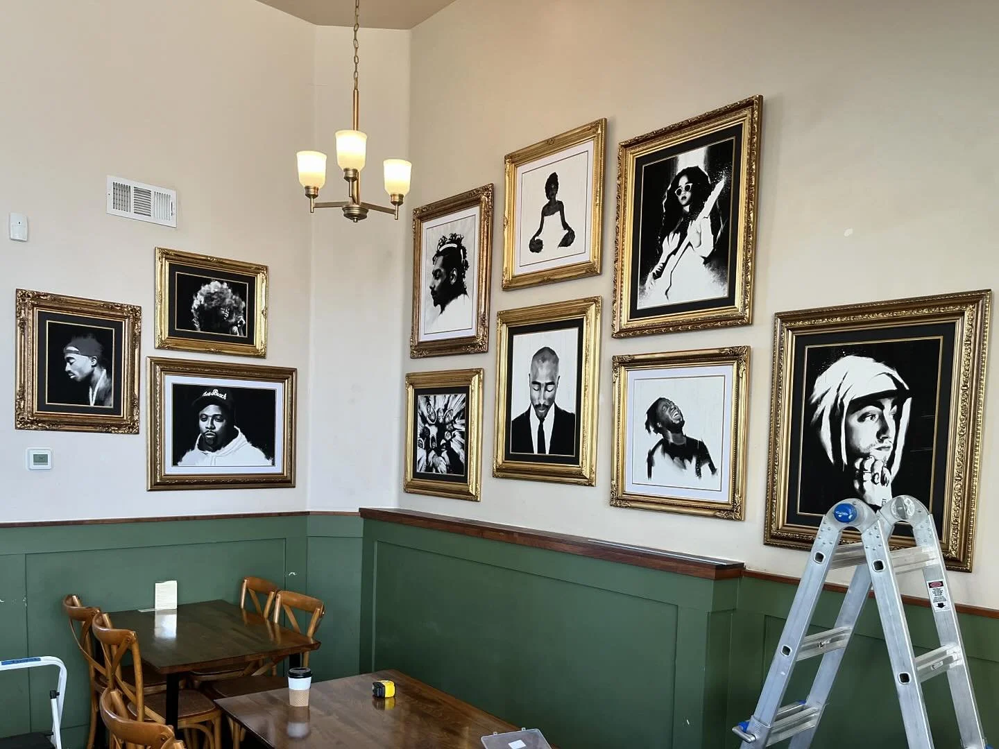 installation in progress at @preachersdaughterbar
.
.
.
.
👉 prints by @candelafineart 
👉 custom frames by @laredoframefactory
🟢 all pieces available
🟡 dm for online inquiries or inquire in-person at @preachersdaughterbar
.
.
.
.
🏷️ 1 of 1 FINAL 
