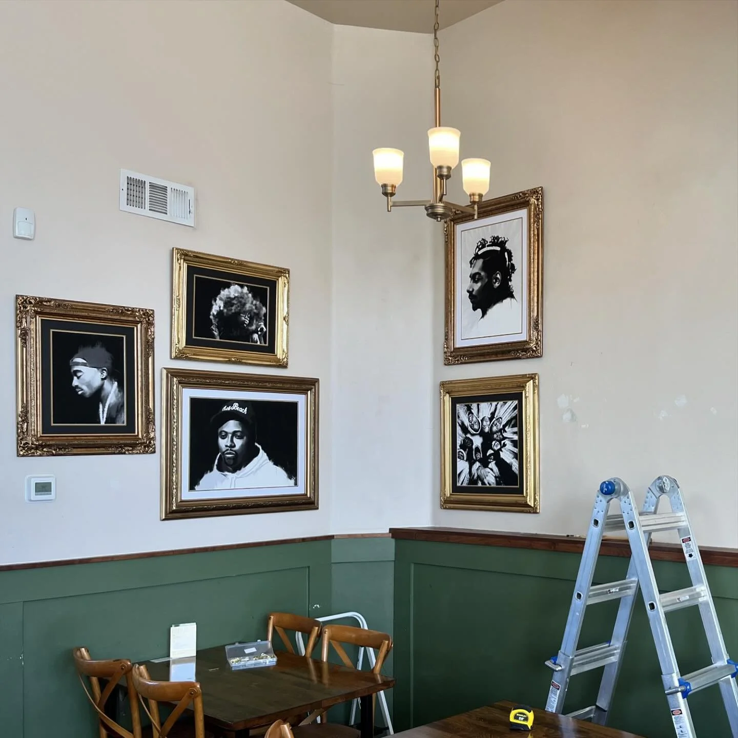 installation in progress at @preachersdaughterbar 
.
.
.
.
👉 prints by @candelafineart 
👉 custom frames by @laredoframefactory 
🟢 all pieces available
🟡 dm for online inquiries or inquire in-person at @preachersdaughterbar
.
.
.
.
🏷️ 1 of 1 FINA