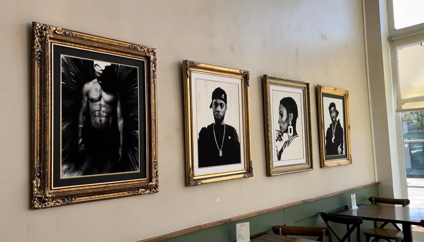installation in progress at @preachersdaughterbar
.
.
.
.
👉 prints by @candelafineart 
👉 custom frames by @laredoframefactory
🟢 all pieces available
🟡 dm for online inquiries or inquire in-person at @preachersdaughterbar
.
.
.
.
🏷️ 1 of 1 FINAL 