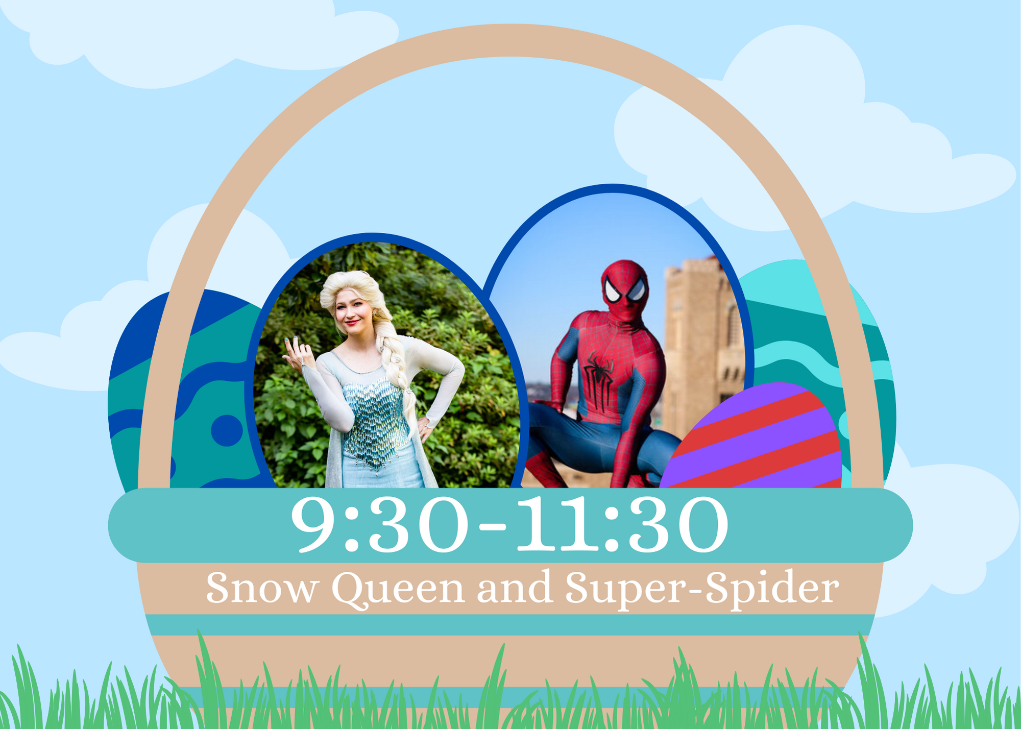 Snow Queen and Super-Spider Easter Egg Hunt