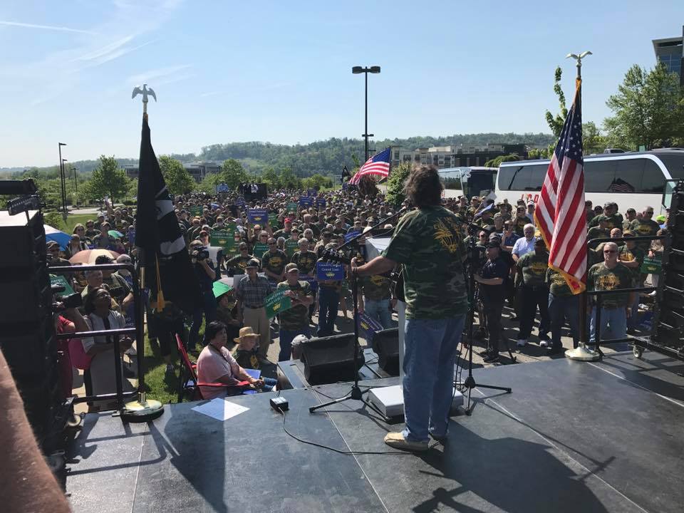 CCJ Board Member Tom Breiding playing at Rally. Photo Credit: United Mine Workers