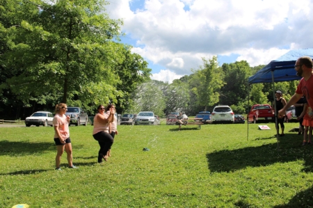 CCJ Staff and Board members enjoy a water balloon fight at Ryerson