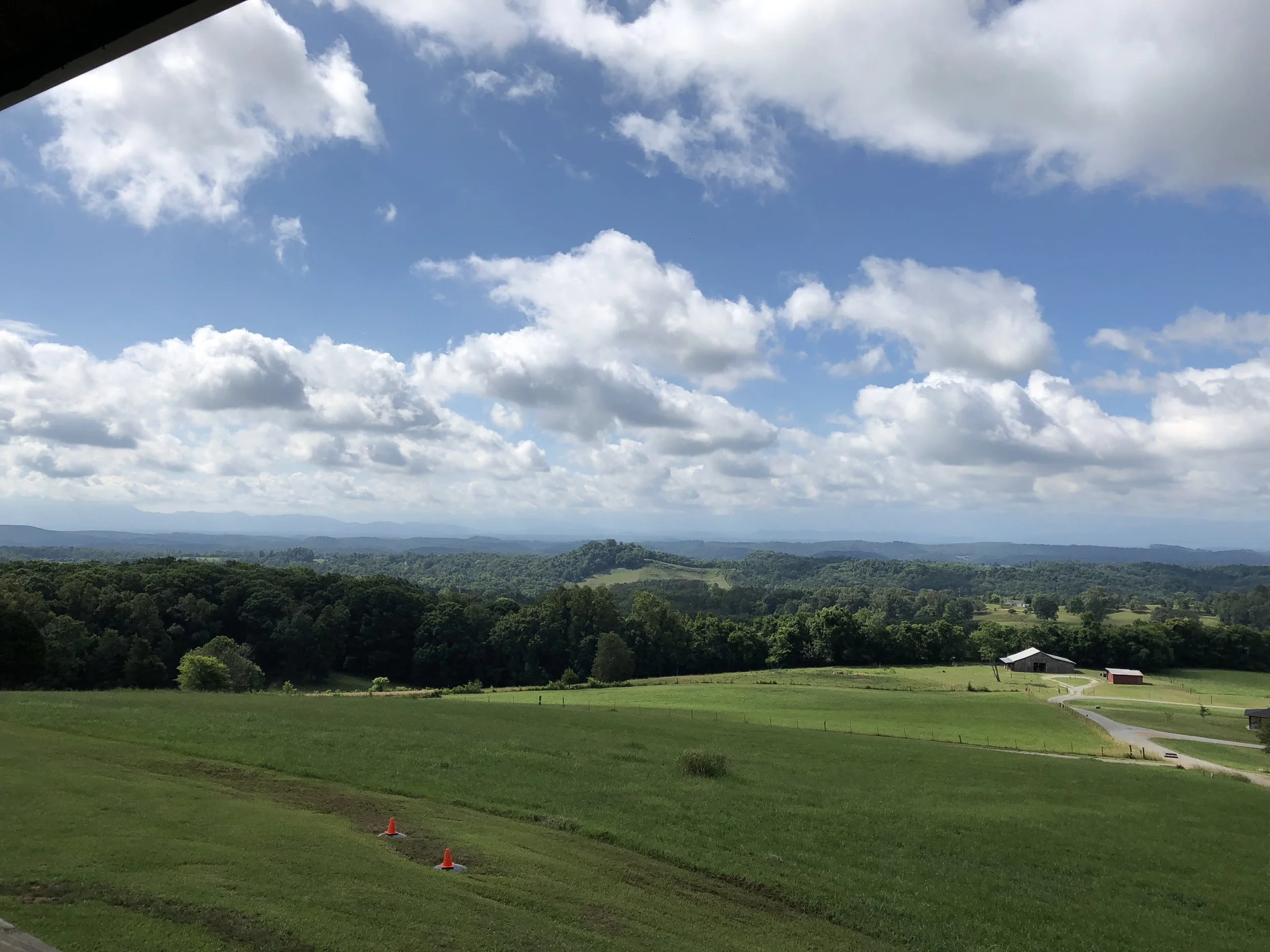 View of Smokey Mountains at Highlander Center in Tennessee. 