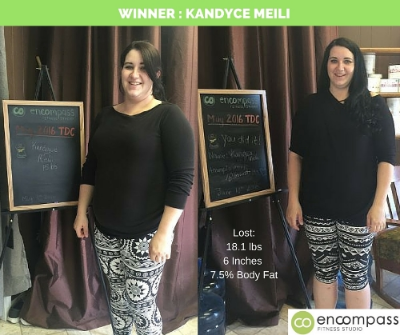  TDC winner Kandyce, before (left) and after (right). 