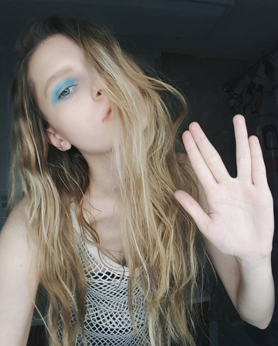 Behind the scenes makeup on set