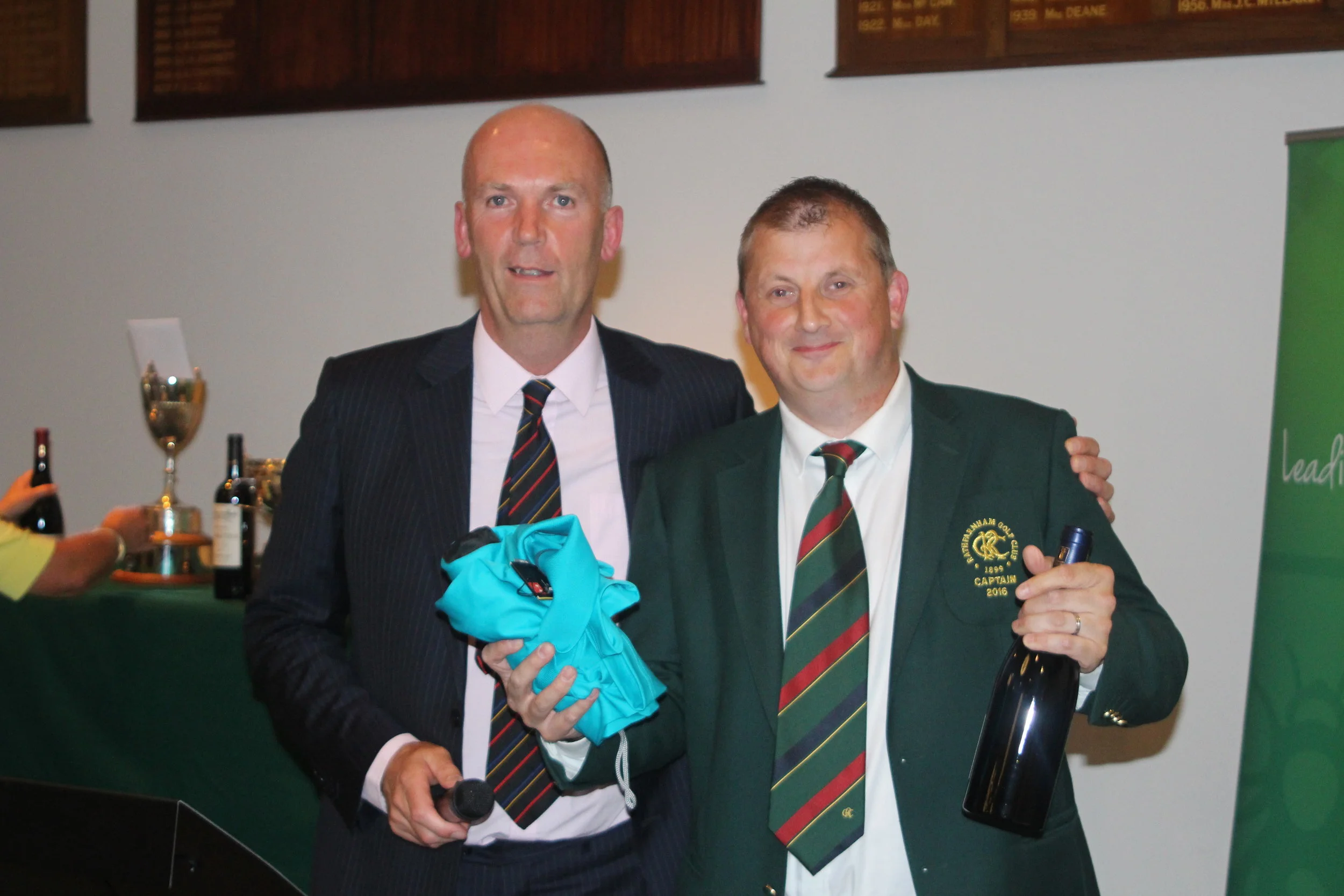 John Gillis with Alan Hood RGC Club Captain