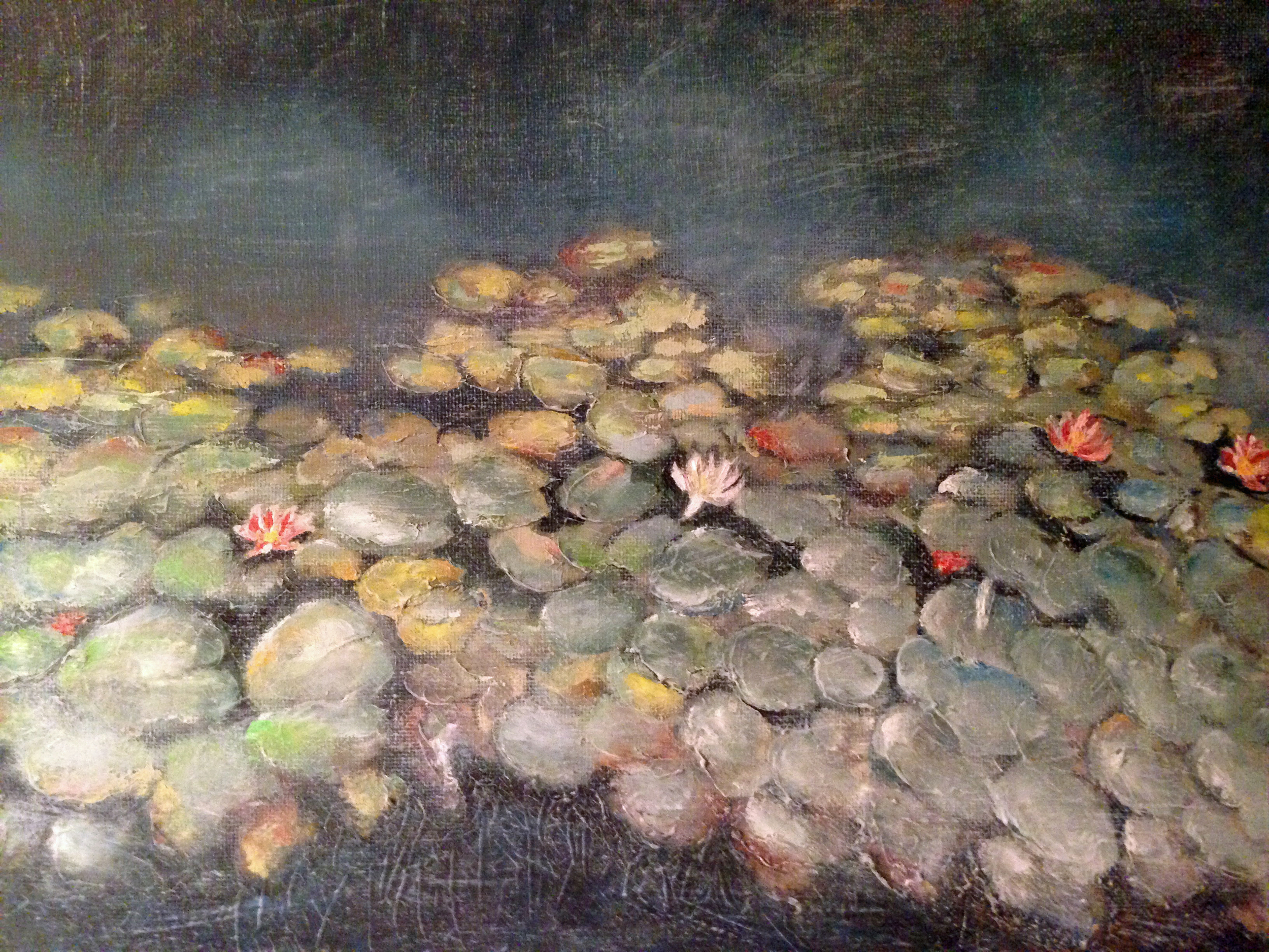 Water Lilies- oil on canvas  11" x 14"