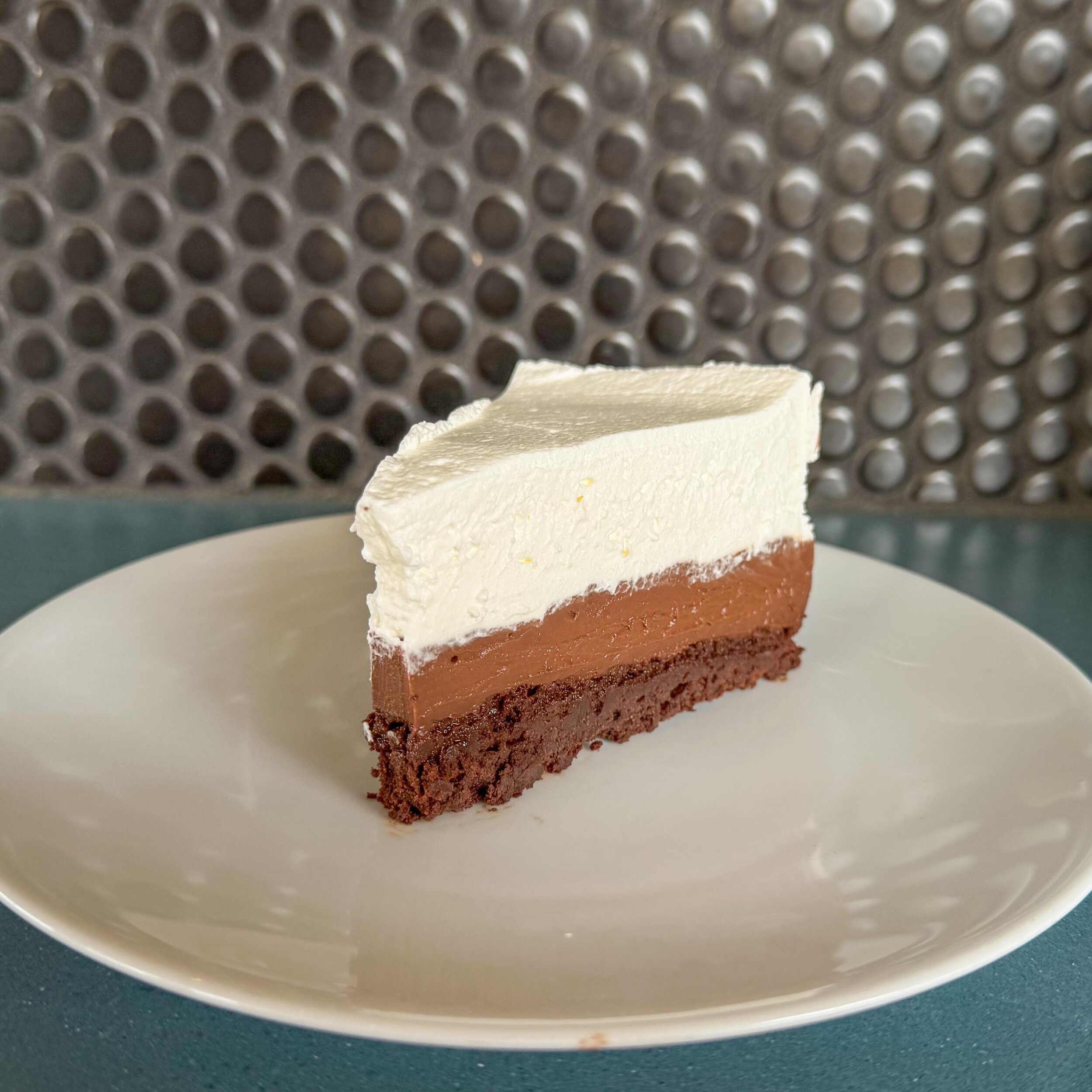 New month means new desserts! 
This month, one of your desserts is a Mississippi Mud Pie. Decadent brownie cake topped with chocolate custard and fresh whipped cream. Stop in today to try out this amazingness.