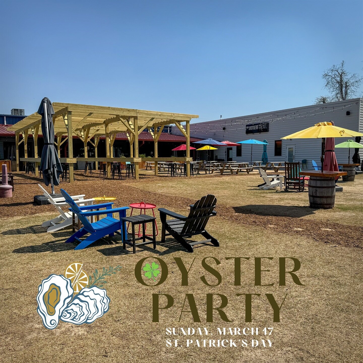 OYSTER PARTY
This Sunday March 17th
11am-3pm

Eats:
- Oysters on the Half Shell on the patio
- Oyster specials inside
- St. Paddy&rsquo;s Burger special
- The full regular menu will also be available throughout the event.
- Oyster specials are availa