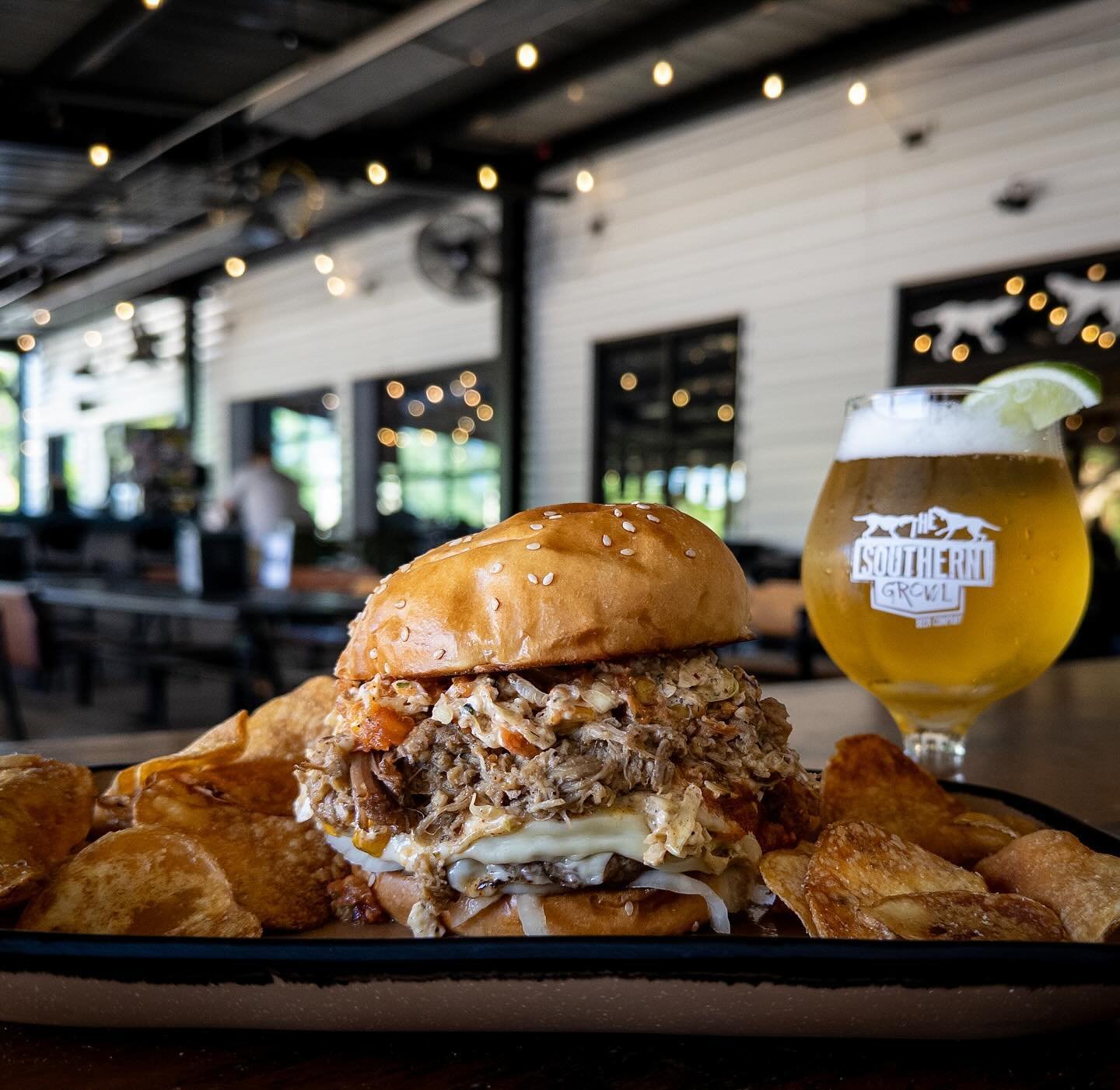 Weekly Special Sandwich, available all week:

CARNITAS CARNIVAL BURGER
topped with american cheese, carnitas, chipotle salsa, mexican pickled white onions, and elote slaw on a house sesame bun.

Pair with Chillsner - Pilsner with lime.

Special Sandw