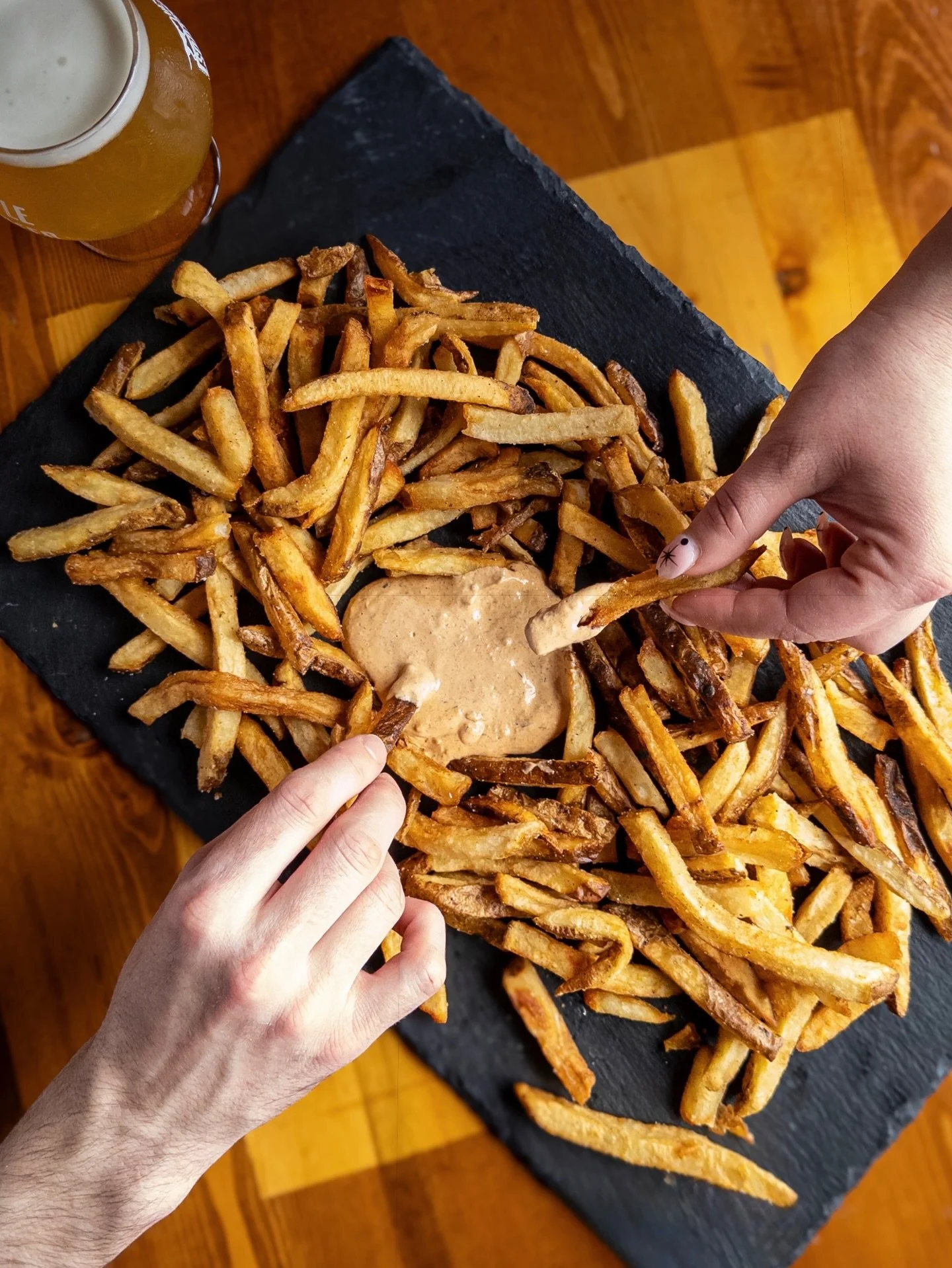 HOPPY HABANERO DRY RUB FRIES
We are firing things up this week for Burnin with Love Week! 
This week only enjoy some hot specials including these hand cut fries tossed in a 🔥spicy🔥 house dry rub. Hot Tip: dip in GHOST PEPPER RANCH 

Hoppy Habanero 