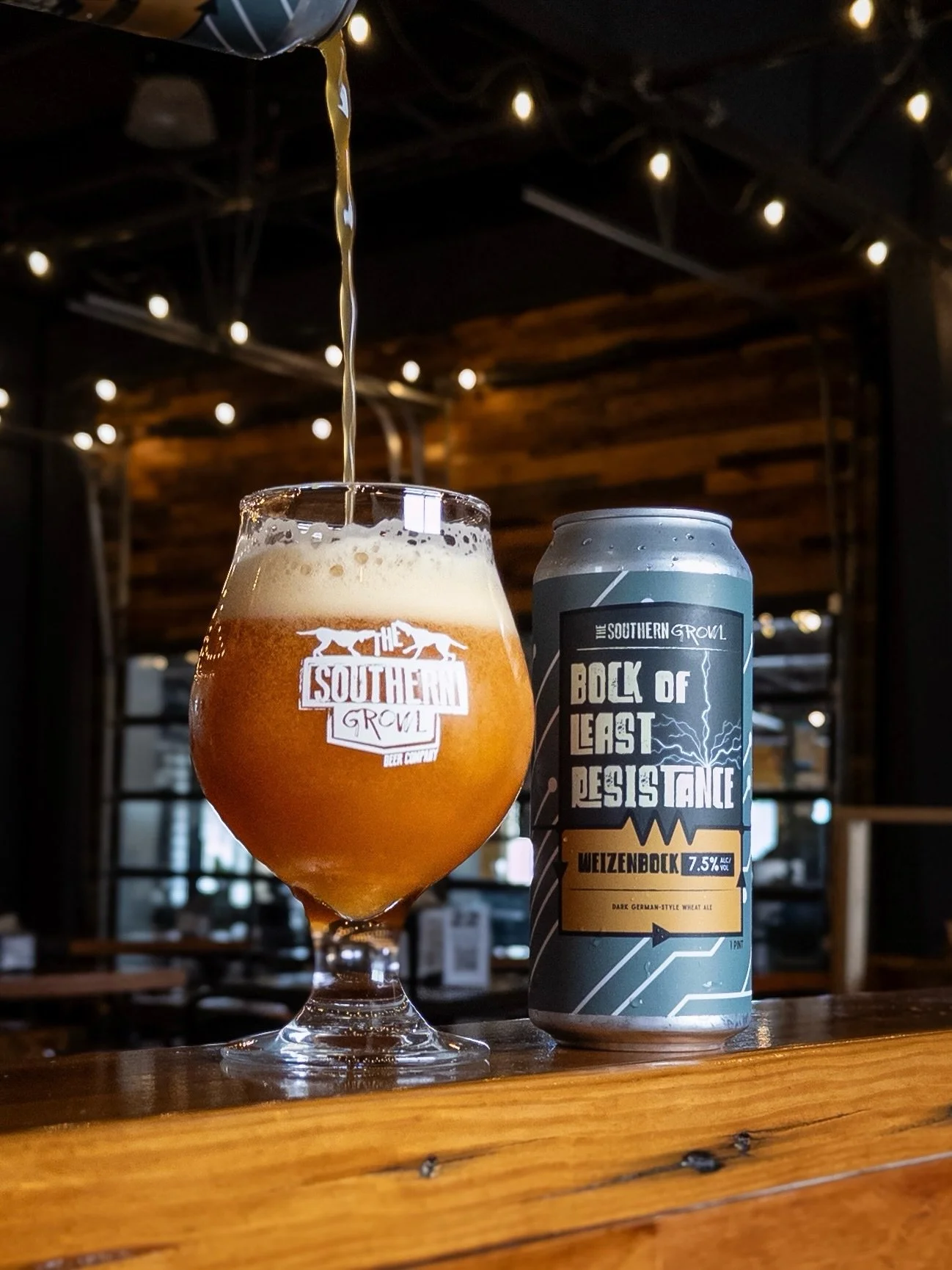 BOCK OF LEAST RESISTANCE
Weizenbock, 7.5%

A malt forward wheat beer that glides on notes of caramel and toffee, layered between subtle clove and ripe banana. There&rsquo;s no resistance to a beer so smooth. 

Bock of Least Resistance is brewed in co