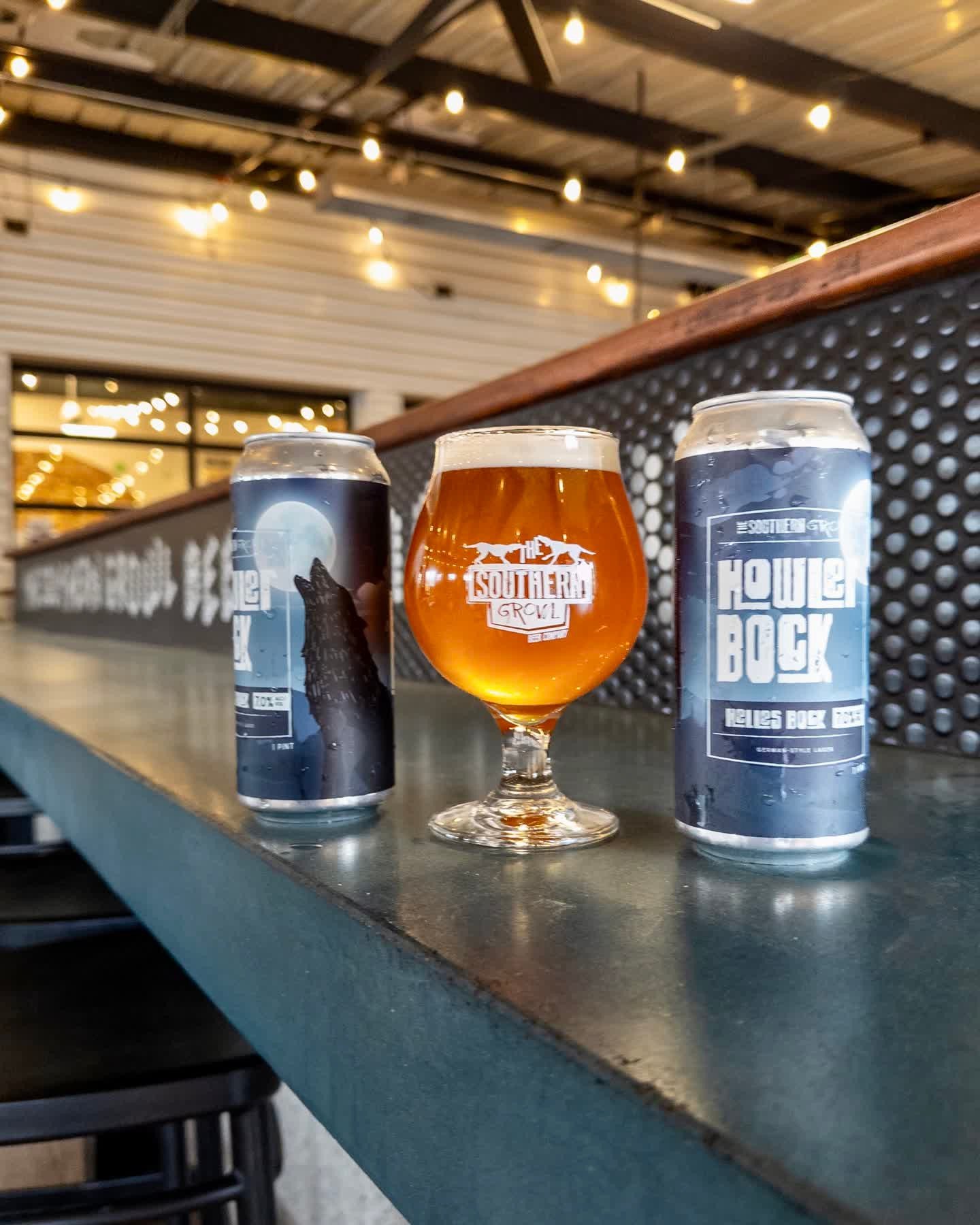 HOWLER BOCK
Helles Bock, 7.0%
The sweetness of hearty grains and fresh bread crust harmoniously intertwine, their flavorful howls complemented by a balanced chorus of herbaceous hop bitterness. 

Howler Bock available on draft and in 16oz cans to-go 