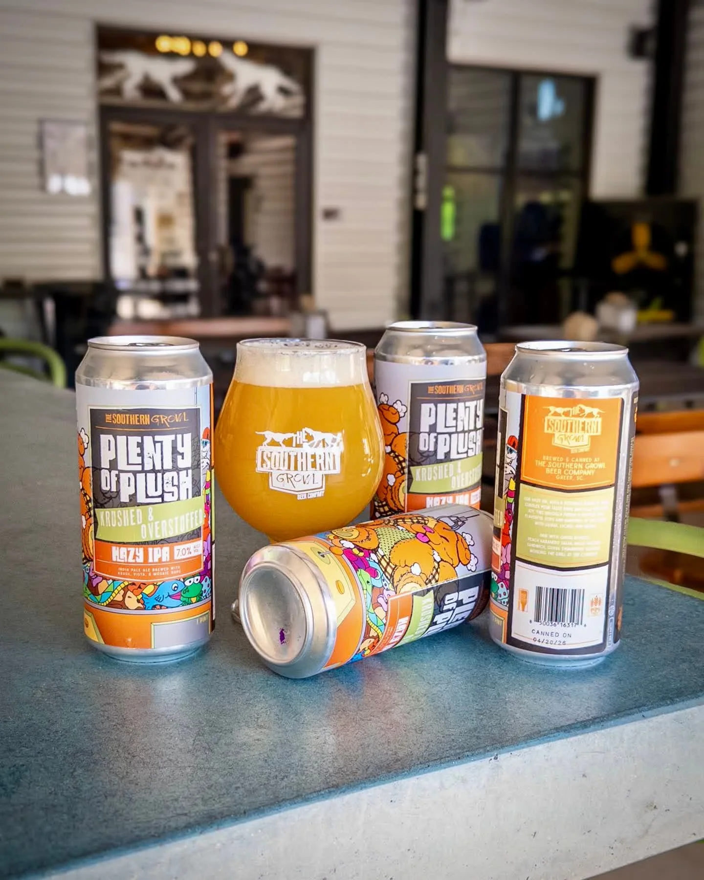 PLENTY OF PLUSH: KRUSHED &amp; OVERSTUFFED
This snuggly friend is over-stuffed with flavorful hops and bursting at the seams with notes of guava, lychee, and melon from Krush, Vista, and Mosaic hops. 

Plenty of Plush: Krushed &amp; Overstuffed avail