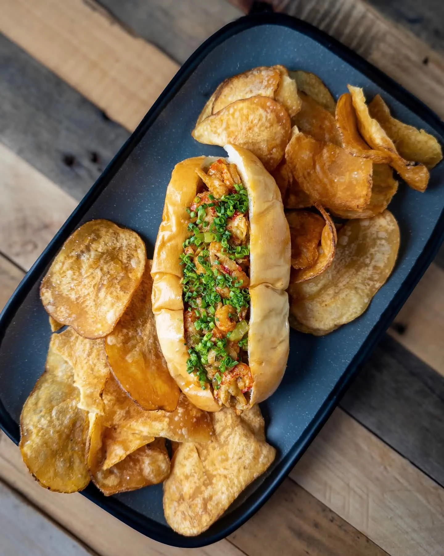 CRAWFISH ROLL
crawfish in a beer butter sauce with shallot and garlic served warm in a house split top bun. 
Pair with WITTY BANTER, Belgian Witbier available on draft and in 16oz cans to-go. 

Crawfish Roll available during dinner now. Full food and