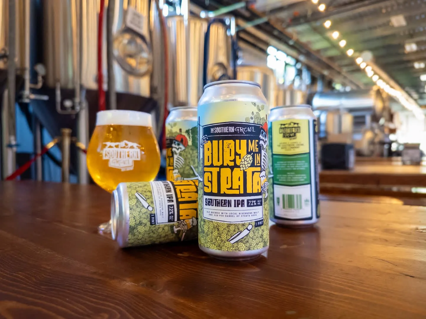 BURY ME IN STRATA
Southern IPA, 7.2%

An exemplary display of Strata hops featuring aromas of bright grapefruit zest, luscious mango, and dried apricot rounded out by pleasantly piney bitterness. 

Bury Me in Strata available on draft and in 16oz can